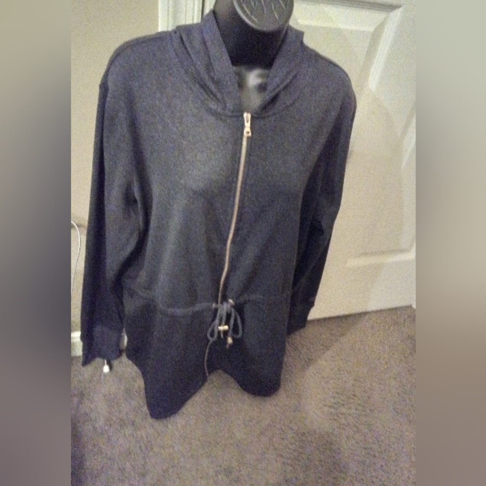FILA Charcoal Grey Cinch Waist Jacket NWOT